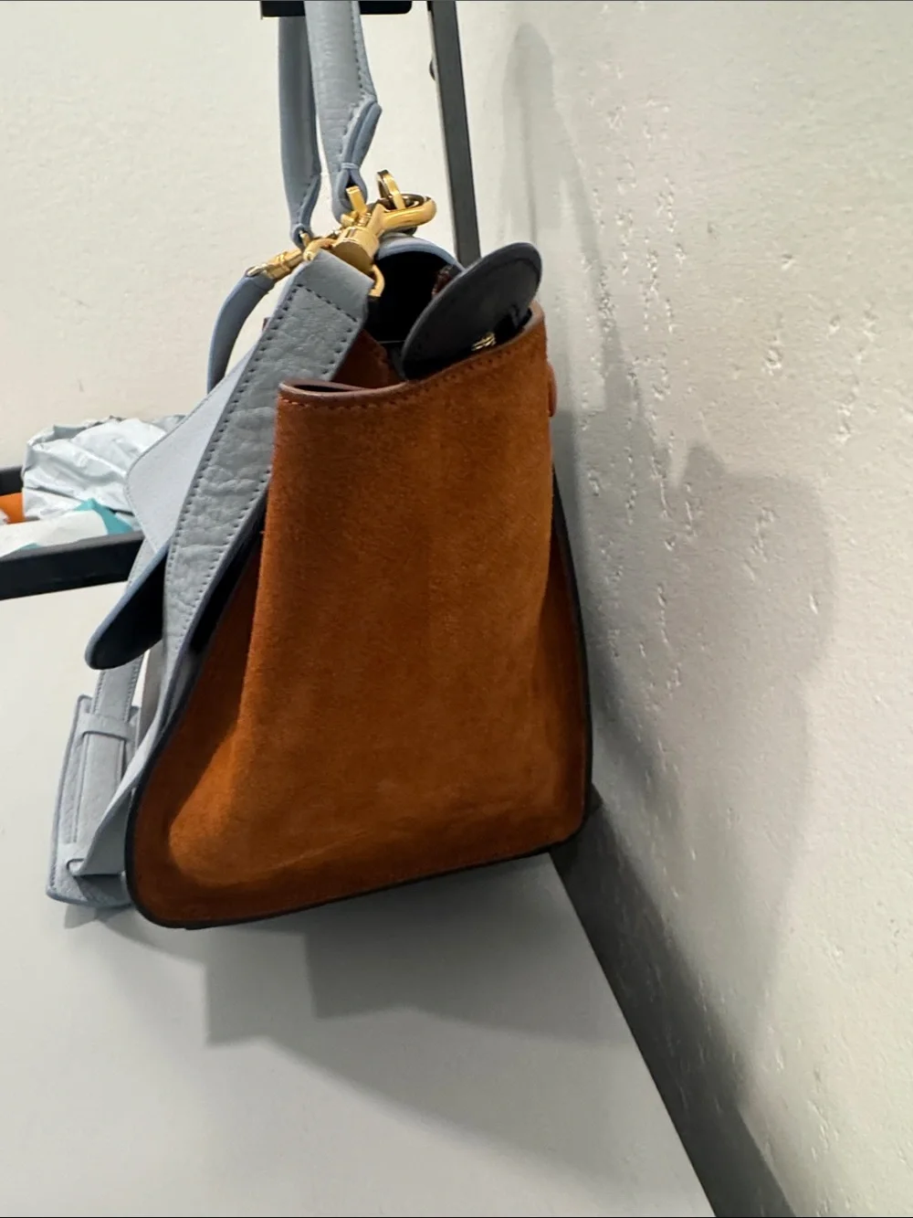 Celine Tricolor Trapeze with Gold Hardware